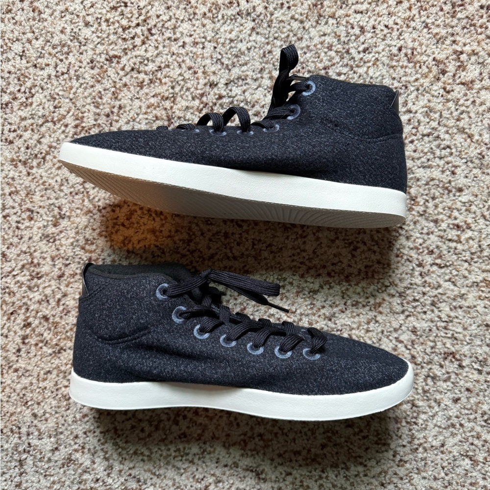 Allbirds Dark Gray Tree Toppers High Top Lace Up Sneakers Women’s Shoes Size 8